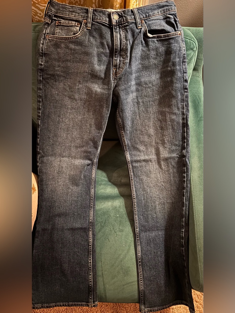 Hollister Men's Charcoal Straight Jeans